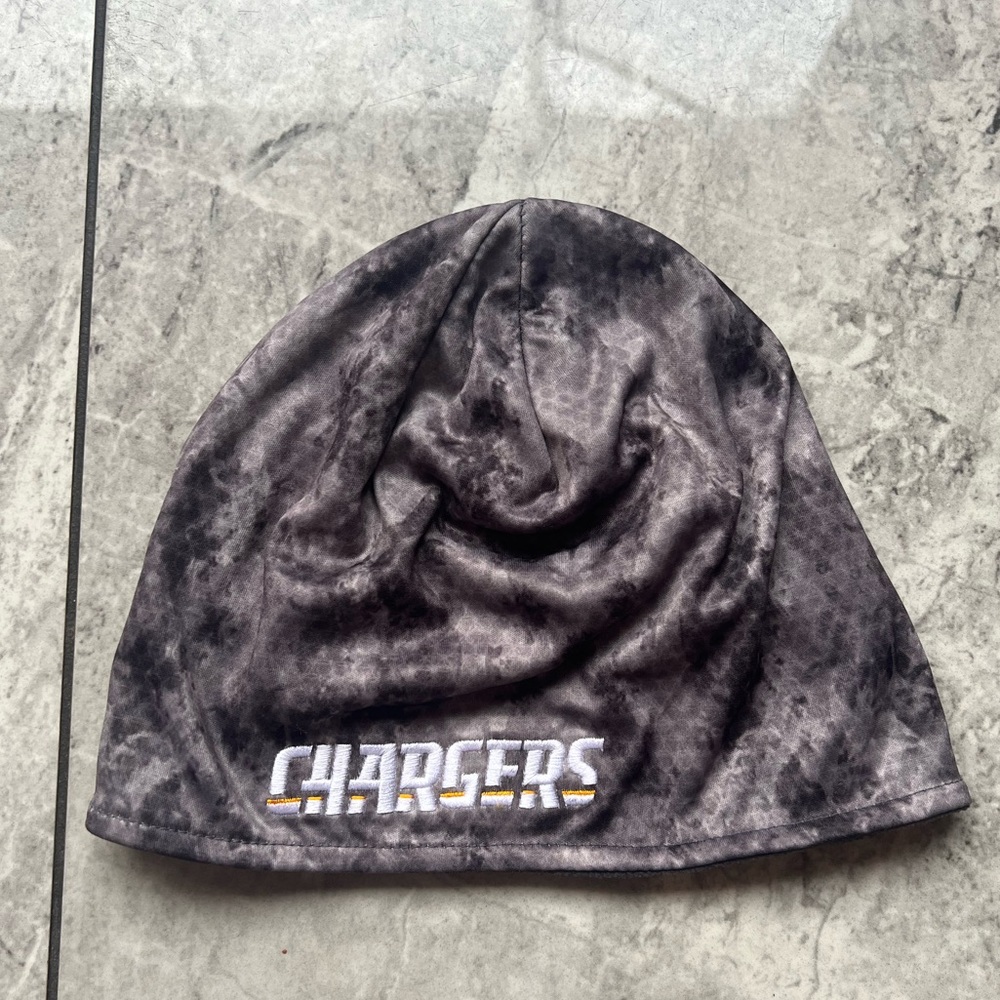 Nfl Team Apparel San Diego Charger Beanie Gray Fleece Camo 100%polyester Logo OS